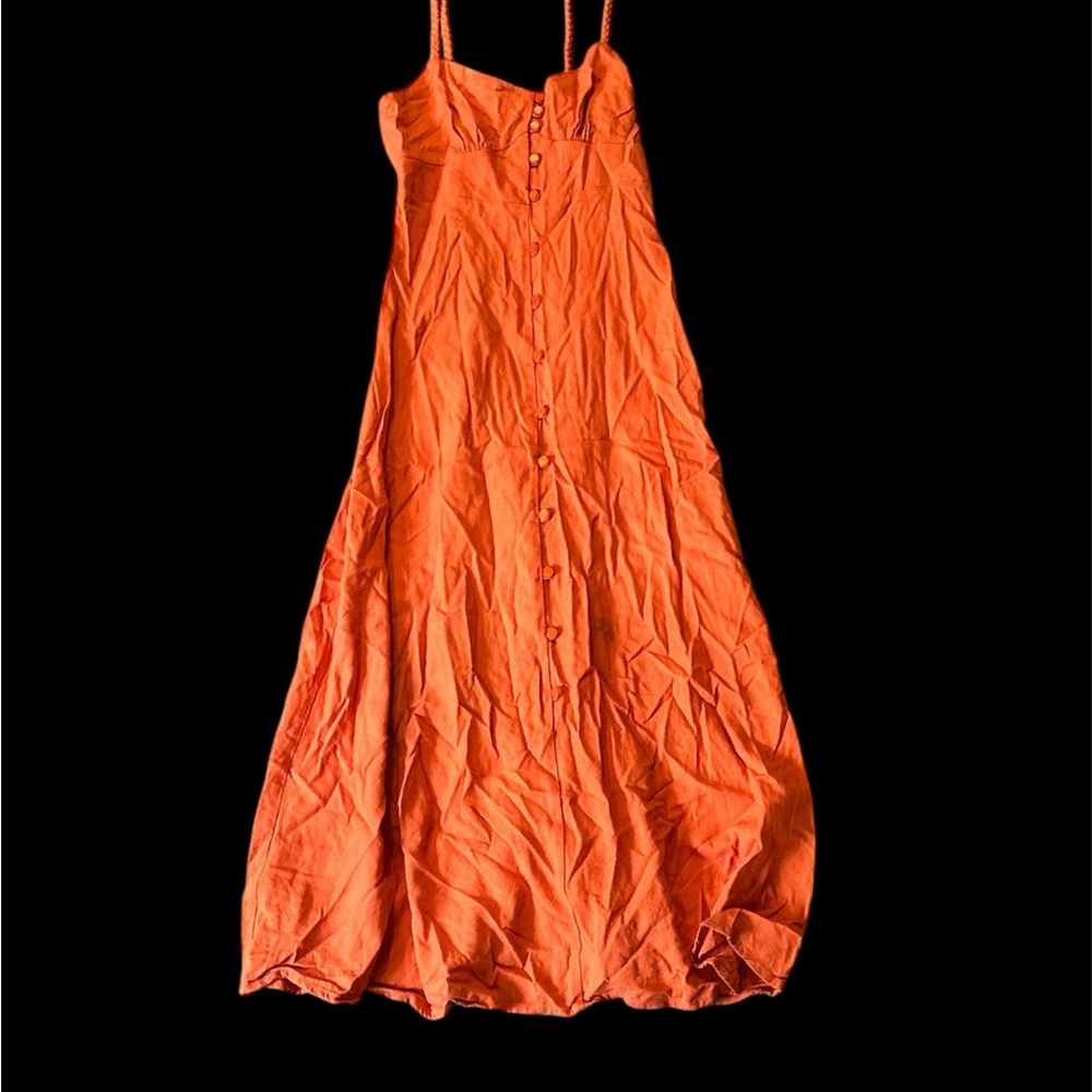 Monteau Orange button down dress